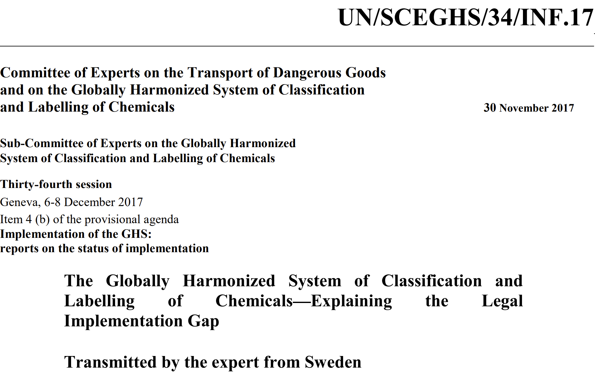 Our publication on GHS